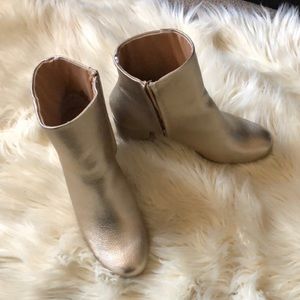 Gold booties